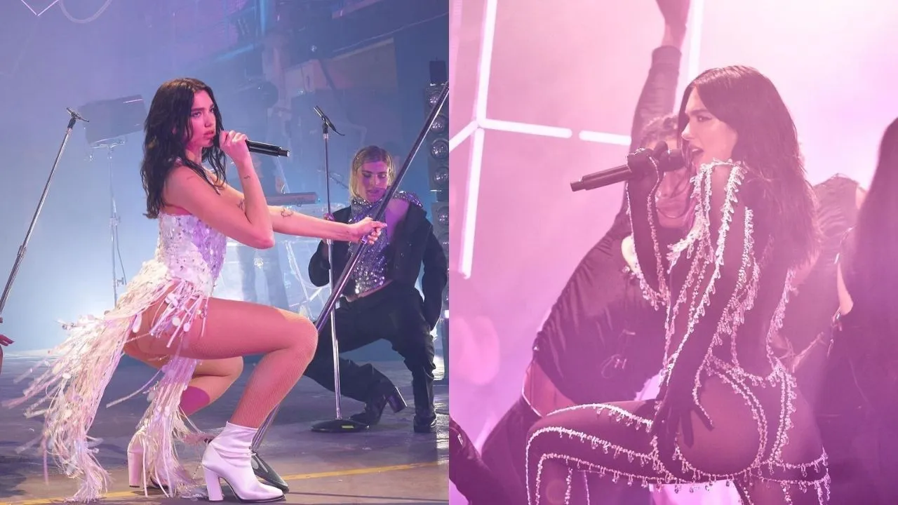 Dua Lipa performs at her online concert, 'Studio 2054'