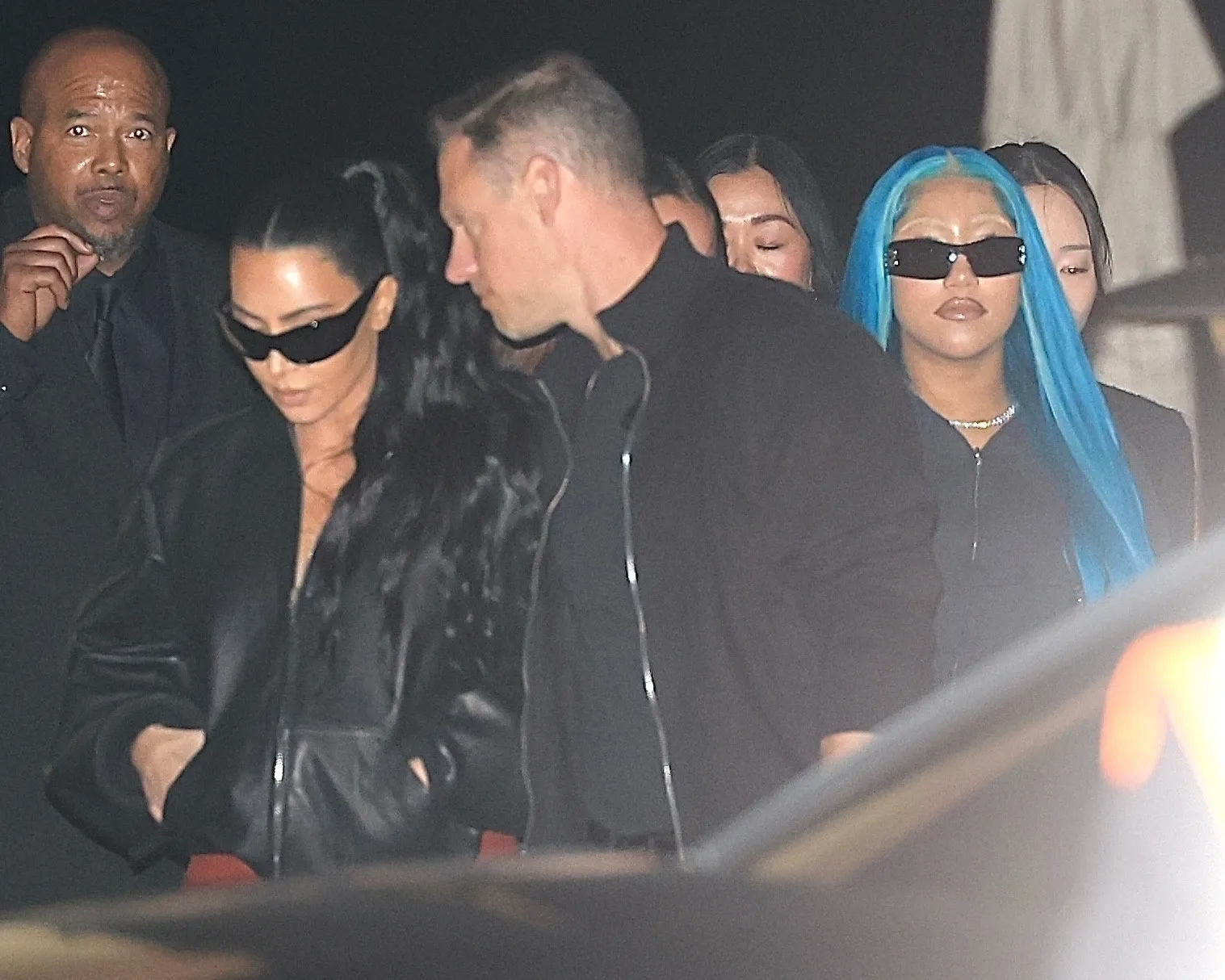 North West shows off her bleached eyebrows during night out with mom Kim Kardashian