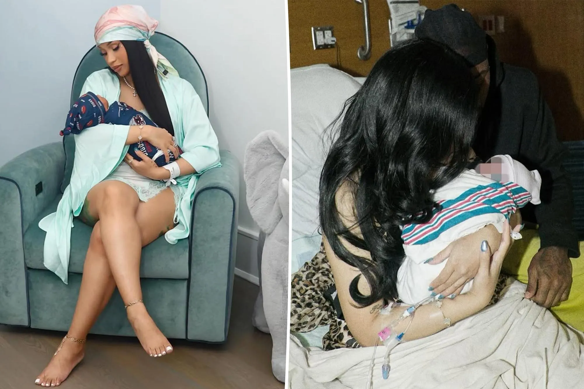 Cardi B sparks engagement rumors as she shares first photos of newborn son with Stefon Diggs